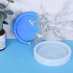Molde de silicone para resina redonda, bloco grande, forma para bandeja, artesanal, faça você mesmo, resina epóxi, molde de fundição - Image 5