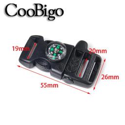 Apito de sobrevivência a emergências, fivela com bússola para acampamento ao ar livre, pulseira de paraquedas, mochila, alça, acessórios para bolsa com 10 peças - Image 4