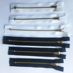 Metal Zipper Ziper para Jeans, costura, bolsa, DIY, preto e branco, 10PCs, 3 #, 8 cm, 10 cm, 11 cm, 12 cm, 13 cm, 14 cm, 15 cm, 18 cm - Image 1