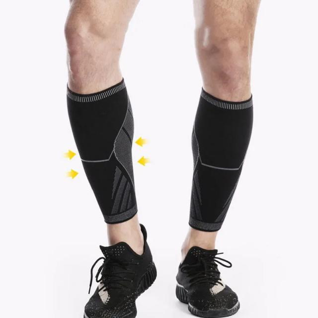 Conjunto de Caneleiras Esportivas Sem Costura para Corrida - Protetor de Pernas Elástico para Homens e Mulheres