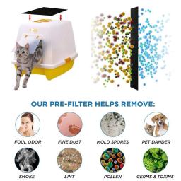 Filtro de carbono ativado para animais de estimação, peças de filtro de caixa de areia para gato, cão, gatinho, desodorizante, filtros desodorizantes, fornecimento de pet - Image 6
