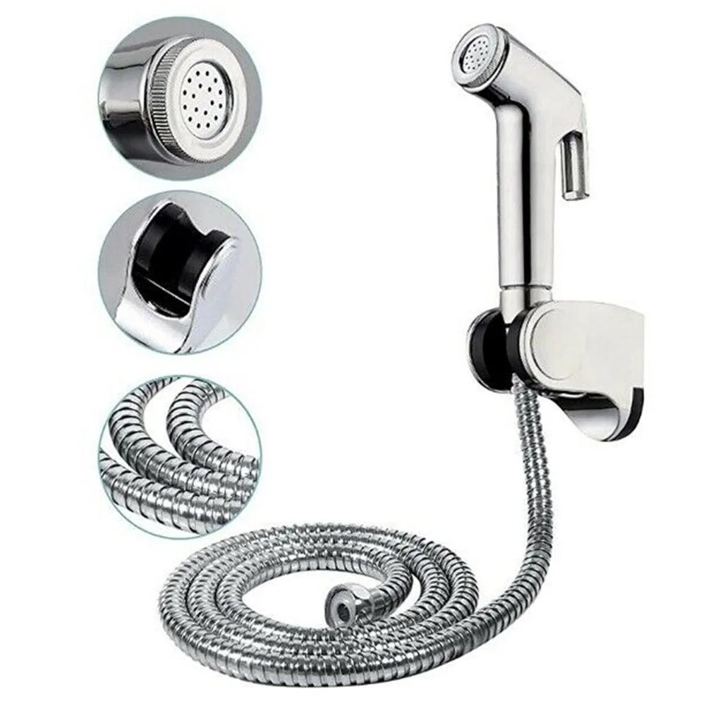 Kit de Chuveiro Higiênico Muçulmano para Banheiro, Bidé Sanitário, Douche Portátil, Spray De Jato Cromo, Luminária De Banheiro, 1.5 m - Image 1