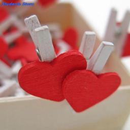 Pegs De Roupas De Madeira Coração, Roupas Meias Clips, Mini Pins, Prendedor De Roupa, Braçadeira De Papel Fotográfico, Craft Arts Clips, Wedding Home Decor, 20 Pcs - Image 3