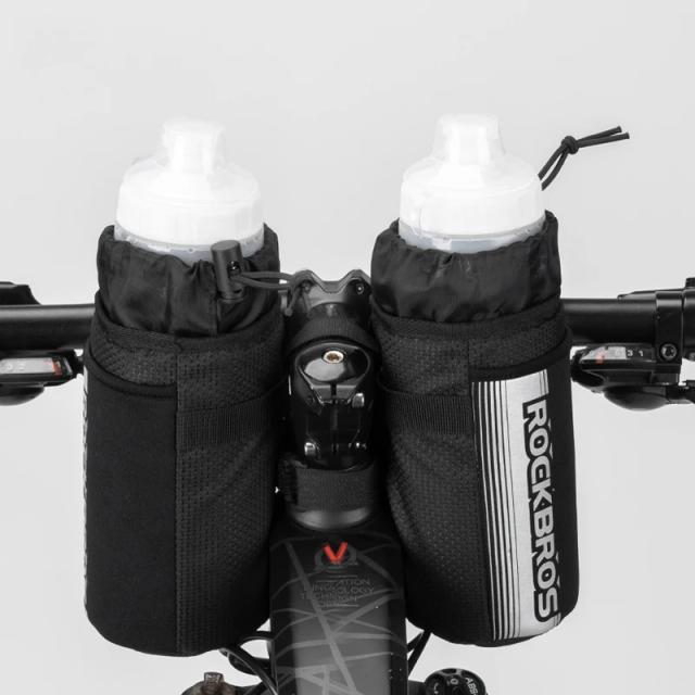 Bolsa de Bicicleta Rockbros com Suporte para Garrafa de Água e Alça Reflexiva – Acessório Ideal para Ciclismo e Scooter