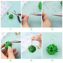 Um conjunto de liga jóias fazendo kit jóias fazendo ferramentas de cobre fio espaçador grânulos crimp brinco ganchos artesanal artesanato suprimentos - Image 5
