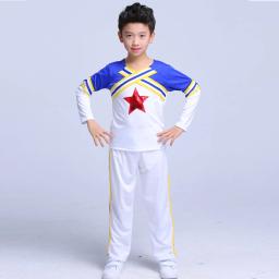 Lolanta novas meninas traje uniforme de líder de torcida atividades escolares desempenho outfits 4-16 anos azul vermelho - Image 2