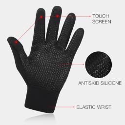 Luvas de ciclismo de inverno com suporte para os pulsos Luvas de bicicleta com tela sensível ao toque Esportes ao ar livre Anti-derrapante bicicleta à prova de vento luvas de dedo completo - Image 3