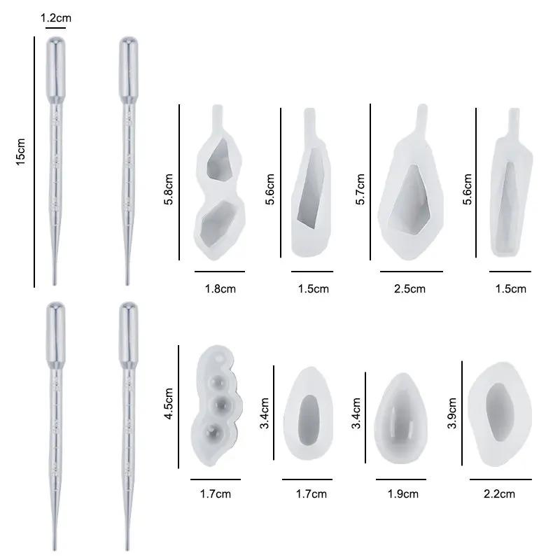 Silicone Casting Resina Jóias Moldes Set, Ferramentas De Resina Epóxi, Chaveiro Moldes para DIY, Pingentes Artesanato Fazendo - Image 1