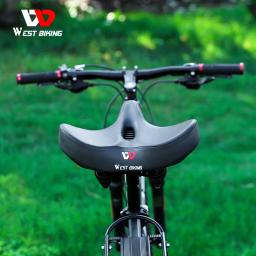 West biking ergonômico macio selim de bicicleta ampliar engrossar almofada mtb estrada sela confortável respirável assento ciclismo - Image 2