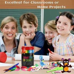 Artes e ofícios suprimentos para crianças tudo em um diy artesanato escola jardim de infância homeschool suprimentos conjunto de artes brinquedos para crianças - Image 5