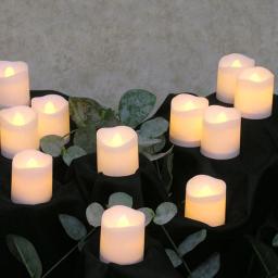 1 pçs velas flameless luz 3.6x4.2cm pilar led festa de aniversário vela amarelo flicker onda forma festa natal decoração - Image 1