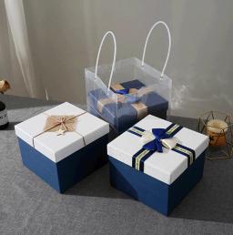 Caixa quadrada de embalagem, grande caixa de presente de aniversário, caixa vazia, simples, presente de natal - Image 5