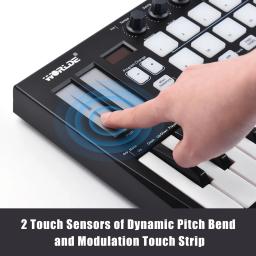 Worlde panda mini 25-key usb midi controlador de teclado usb controlador midi teclado piano & 8 rgb retroiluminado gatilho almofadas música presente - Image 3