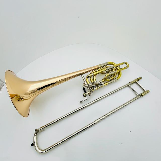 Trombone de Latão Duas Cores com Duplo Pistão - Margewate BB/F Profissional com Case e Frete Grátis