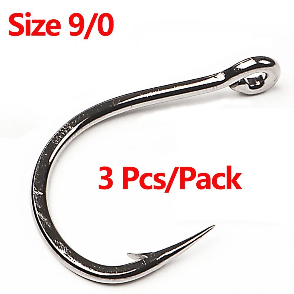 Mustad 10827NP-BN 3X Forte # 1-12/0 jigging isca livebait ganchos mar atum farpado gabarito gancho para água salgada grande jogo pesca corrico - Image 1