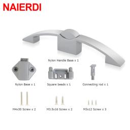 Naierdi 5 pçs camper carro push lock com alça rv barco armário de casa gaveta trava botão fechaduras móveis lidar com ferragem - Image 2