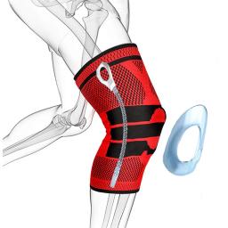 Joelheiras acolchoadas de silicone, suporte para basquete, menisco, patela, proteção para joelhos, esportes, manga para o joelho, 1 peça - Image 4
