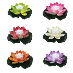 LED Colorido Lótus Artificial Luz, Impermeável, Falso Pond Flores, Folha De Lótus, Lily Lanterna De Água, Decoração Festival, 18cm - Image 6