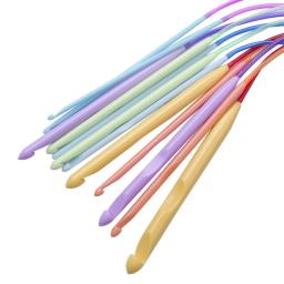 Agulhas de tricô plásticas coloridas, Tubo elástico, Tapete tunisiano Crochet Ganchos, Agulhas de tecelagem, Sweater Tool, 120cm, 12Pcs, Conjunto - Image 2