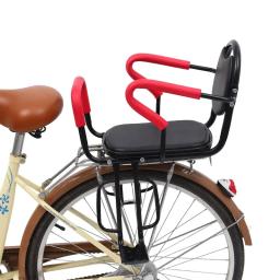 Sela de couro PU para bicicleta, assento traseiro para criança, bicicletário, almofada de descanso traseiro, acessórios para bicicleta, sela de bicicleta - Image 1