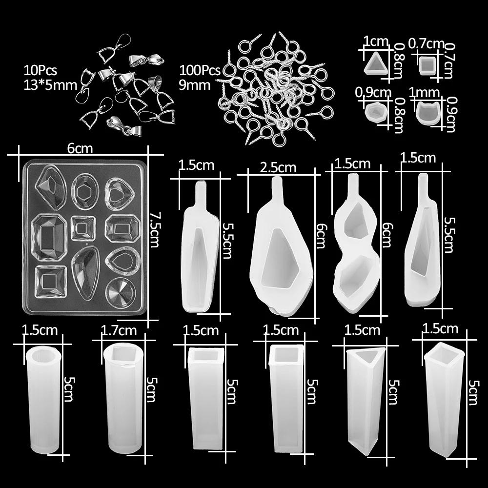 Misturado Estilo Resina Epóxi Moldes Set, Molde Silicone, Ferramentas de Fundição UV, Materiais DIY, Epóxi Kits, 1 Conjunto - Image 1