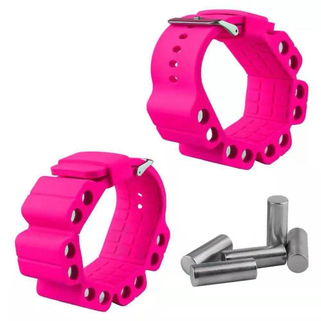Pulseiras de Silicone Ajustáveis para Exercícios - Conjunto com 2 Pesos Duráveis para Fitness, Caminhada, Corrida e Yoga