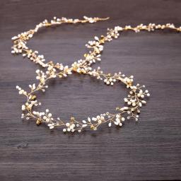 Enfeite de pérolas e cristal para casamento, acessório de cabelo, faixa de cabeça, jóias de noiva, para casamento, acessórios - Image 5