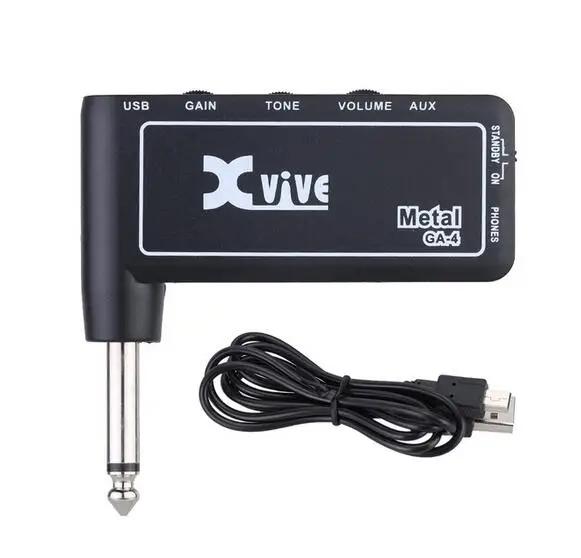 Amplificador Portátil Ammoon para Guitarra Elétrica com Fone de Ouvido Embutido e Efeito de Distorção
