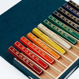 Tinta de caligrafia 12 cores, bastão de tinta para desenho chinês de 12 cores - Image 3