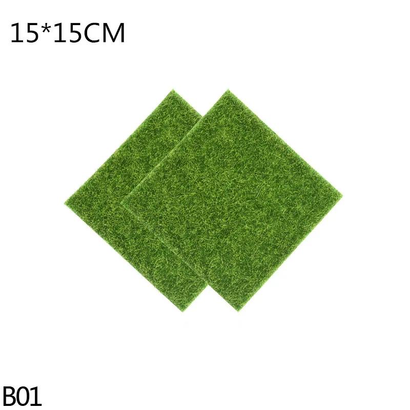 1 pçs 15cm/30cm simulação de pastagem artificial musgo gramado relvado falso grama verde tapete diy micro paisagem casa decoração do assoalho - Image 1