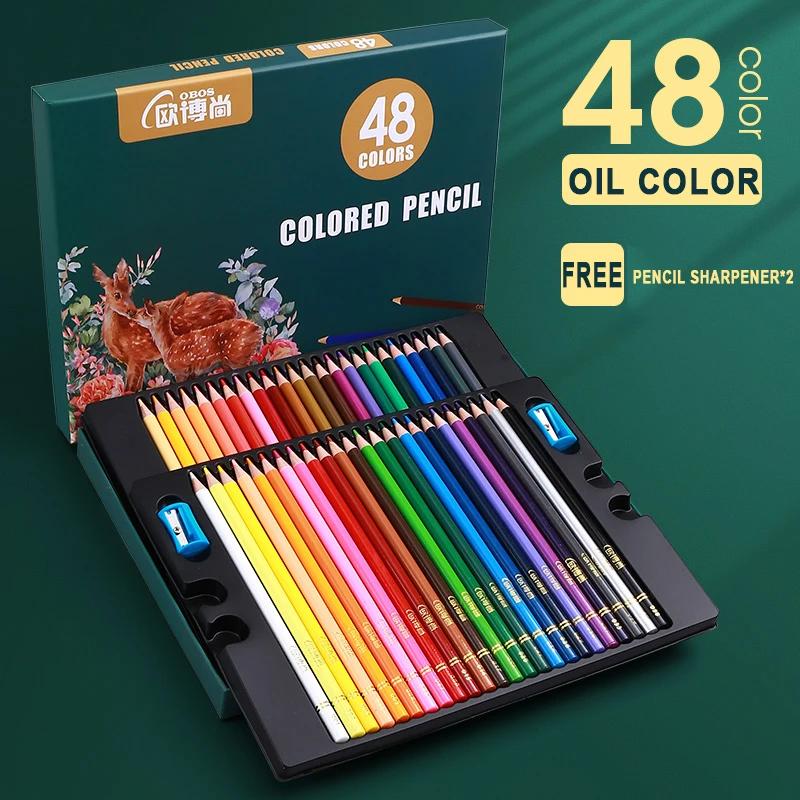 48/72/120/150/200 profissional conjunto de lápis de cor de óleo aquarela desenho lápis de cor com saco de armazenamento lápis de cor crianças - Image 1
