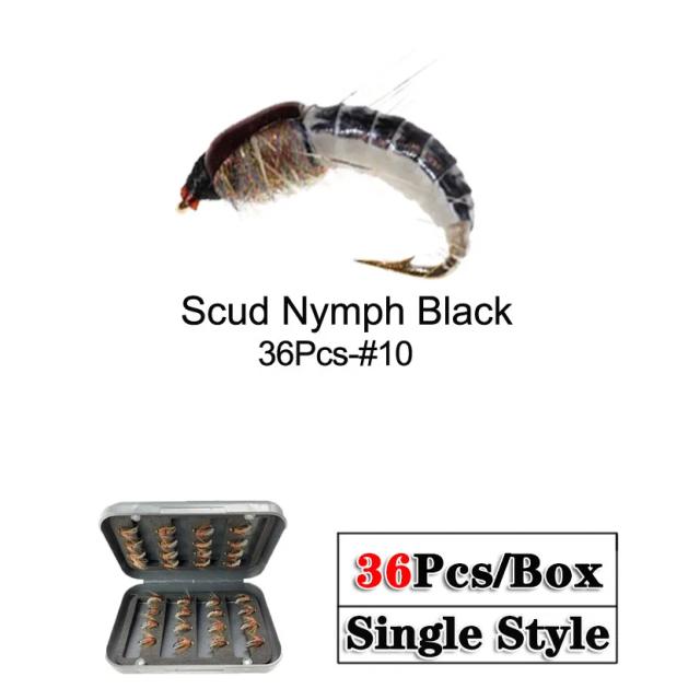 Iscas Artificiais Scud Worm para Pesca de Truta - 24 Peças em Caixa com Design Realista