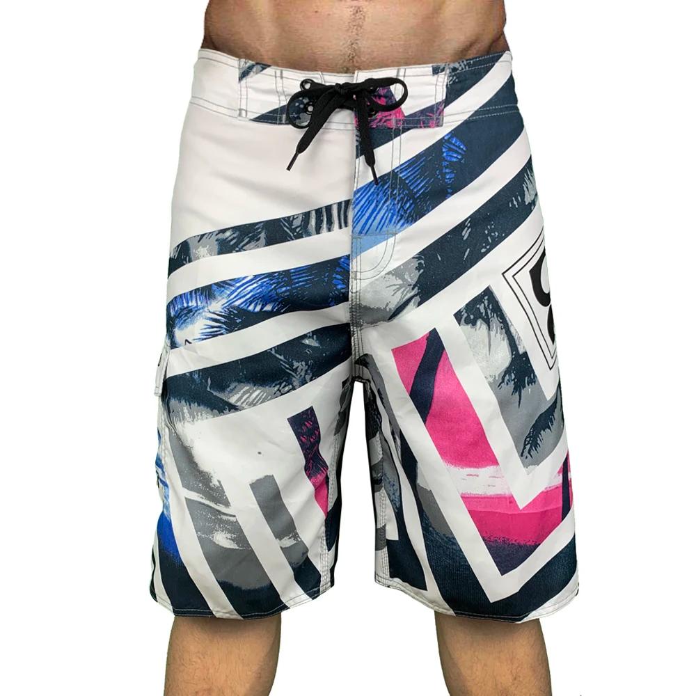 Calça de praia de surf masculina, fitness, esportes ao ar livre, shorts de natação de 5 pontos, colorido, perna larga, maiô, novo, verão - Image 1