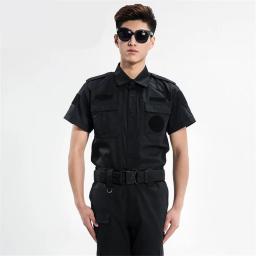 Uniforme preto do combate da segurança para homens, terno militar, camisa tática do protetor, calças, roupa do trabalho - Image 4