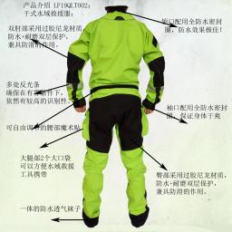 Roupa seca de caiaque, surf, mergulho, caiaque, água seca, látex, trilha, pesca - Image 2