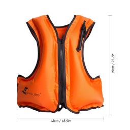 Adulto inflável nadar colete salva-vidas para snorkeling flutuante dispositivo natação à deriva surf esportes aquáticos de poupança de vida - Image 6