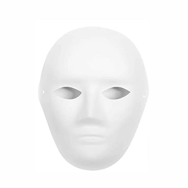Pacote com 5 Máscaras Reutilizáveis de Papel Machê para Artesanato Criativo e Decoração de Halloween, Festas e Cosplay