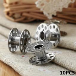 10 pçs/pçs/set bobinas spool máquina de costura artesanato ferramenta aço inoxidável suprimentos de costura bobinas spool para o irmão janome singer 2x1cm - Image 6