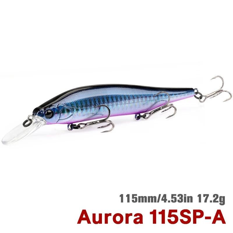 Tsurinoya 115mm 17.2g 115sp suspensão minnow sistema de peso isca de pesca aurora pique baixo jerkbait isca dura - Image 1