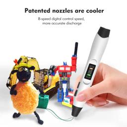 Sunlu caneta impressora 3d SL-300 novo presente diy frete grátis com reino unido ue eua plug 8 controle de velocidade digital para desenho e diy - Image 4