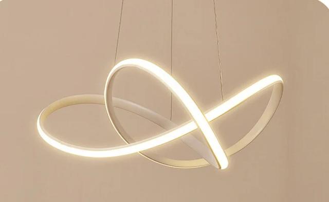 Luminária Pendentes de Alumínio Moderna com Curva Simples para Restaurantes e Ambientes Aconchegantes em LED Nordic