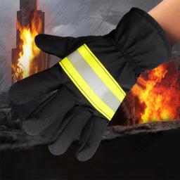 Luvas de segurança de proteção manual de bombeiro, luvas de resgate com material reflexivo resistente a chamas - Image 6
