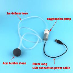 Aquário oxigênio bomba de ar tanque de peixes portátil mini usb 370 oxigenação bomba pequeno aerador oxigenador acessórios do aquário - Image 3