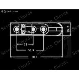 Um conjunto de 6 pçs ponte individual selas tailpiece para 6 cordas baixo guitarra instrumento musical acessórios peças - Image 6