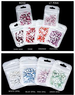 Strass de cristal plano para decoração, tamanho misto com 400 peças, 40 cores, para unhas, rosto, gemas, festival, artesanato, decoração - Image 6