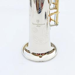 Feito no Japão WO37 Saxofone Soprano Banhado a Prata Corpo Laca de Ouro Chave Saxofone de Latão Tubo Reto B (b) Instrumento Com Estojo - Image 2