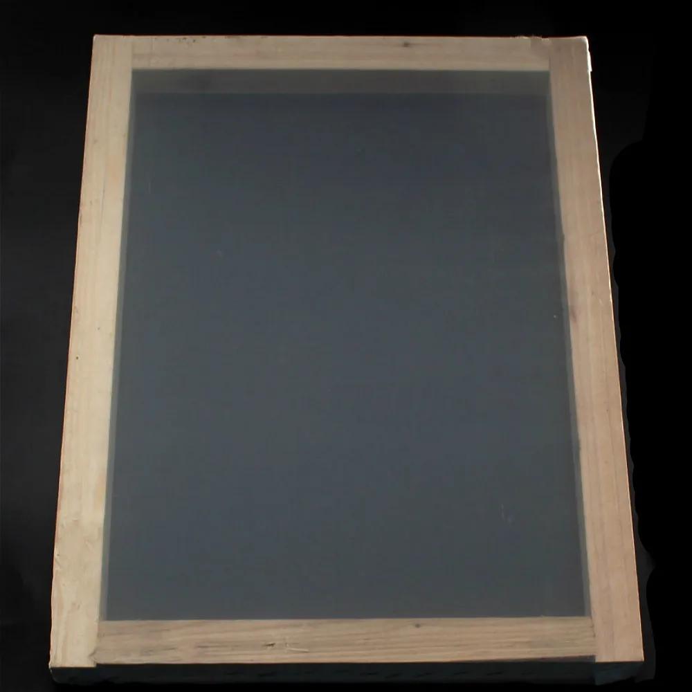 1pc 300*400mm quadro de impressão de tela de seda com 43t mesh & 8 "rodo de madeira diy para fazer estêncil - Image 1