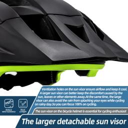 Vicgoal led capacete da bicicleta com óculos de sol viseira recarregável led capacete da bicicleta dos homens escudo estrada mtb ciclismo capacetes - Image 4