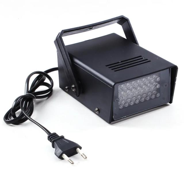 Luzes Estroboscópicas para Palco: Efeitos Brancos para DJ, Festas e KTV com 24 LEDs de 3W, Plugue UE 220V AC