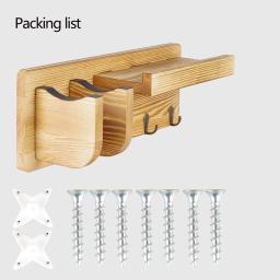 Suporte de madeira para guitarra batesmusic, rack de pendurar com acessórios de violão, prateleira de armazenamento e 4 ganchos - Image 4
